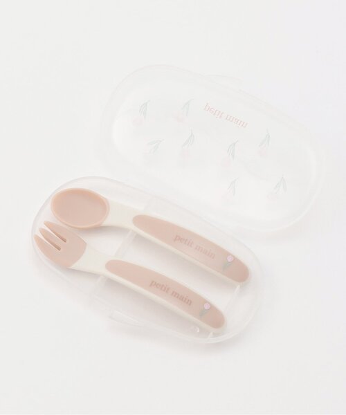petit main（プティマイン）の「スプーン・フォークセット（マグ/哺乳瓶/お食事グッズ・キッズ・ベージュ/グリーン/ライトピンク・F）」の5枚目の写真