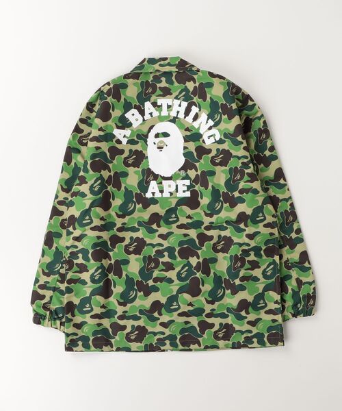 A BATHING APE(アベイシングエイプ)の「ABC CAMO COLLEGE COACH JACKET(ミリタリージャケット・キッズ・ブルー/グリーン/ピンク・160/150)」の6枚目の写真