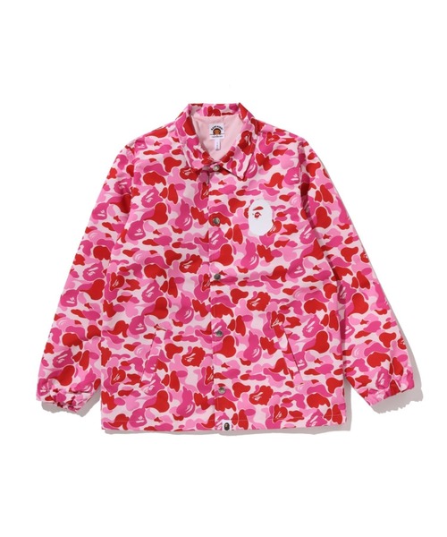 A BATHING APE(アベイシングエイプ)の「ABC CAMO COLLEGE COACH JACKET(ミリタリージャケット・キッズ・ブルー/グリーン/ピンク・160/150)」の3枚目の写真