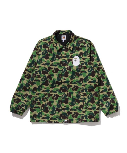 A BATHING APE(アベイシングエイプ)の「ABC CAMO COLLEGE COACH JACKET(ミリタリージャケット・キッズ・ブルー/グリーン/ピンク・160/150)」の2枚目の写真