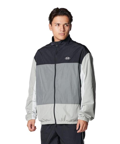 UNDER ARMOUR(アンダーアーマー)の「UAアイコン ウーブン トラック フルジップ ジャケット(ライフスタイル/メンズ)(その他アウター・メンズ・ブラック・L/M/XL/S/2XL)」の1枚目の写真