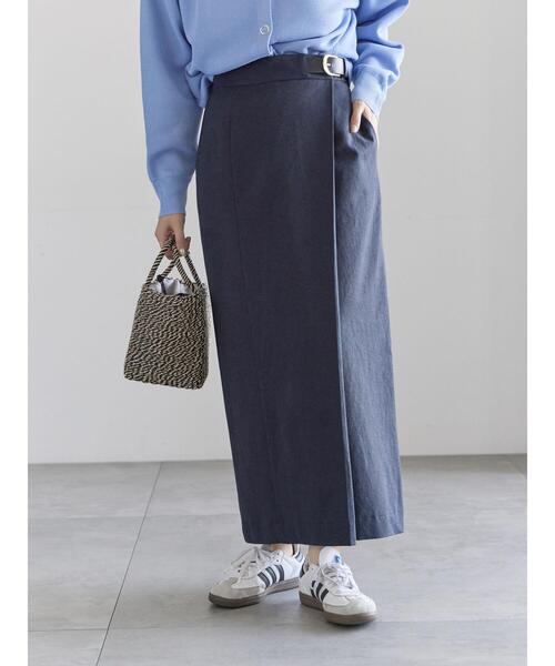 Te chichi(テチチ)の「サイドベルトチノタイトスカート《2026 spring catalog item》(スカート・レディース・オフホワイト/ベージュ/ネイビー・F)」の3枚目の写真