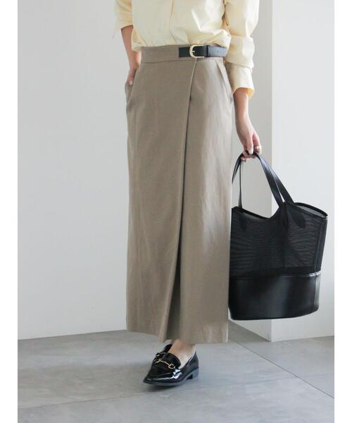 Te chichi(テチチ)の「サイドベルトチノタイトスカート《2026 spring catalog item》(スカート・レディース・オフホワイト/ベージュ/ネイビー・F)」の9枚目の写真