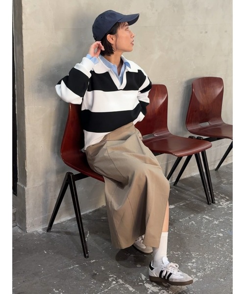 Te chichi(テチチ)の「サイドベルトチノタイトスカート《2026 spring catalog item》(スカート・レディース・オフホワイト/ベージュ/ネイビー・F)」の4枚目の写真