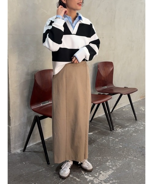 Te chichi(テチチ)の「サイドベルトチノタイトスカート《2026 spring catalog item》(スカート・レディース・オフホワイト/ベージュ/ネイビー・F)」の6枚目の写真