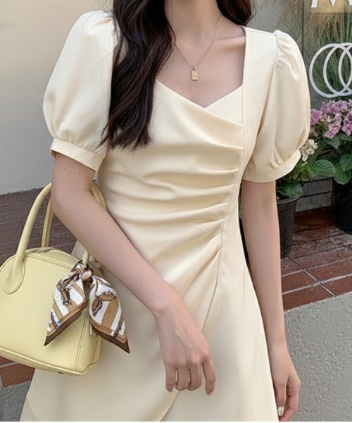 NANEA(ナネア)の「フレンチガーリーアシンメトリーワンピース(ワンピース・レディース・ブラック/ホワイト・MEDIUM/SMALL)」の11枚目の写真