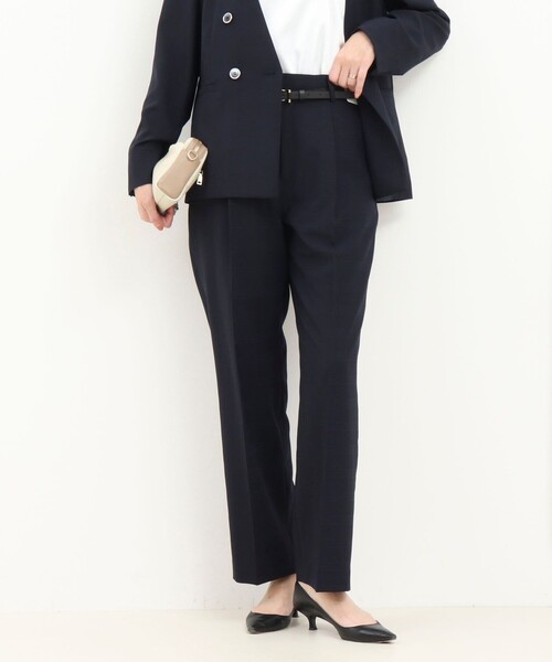 MICO COULIER（ミコクリエ）の「《セットアップ対応》シアーチェックパンツ（その他パンツ・レディース・ネイビー・38/40）」の3枚目の写真