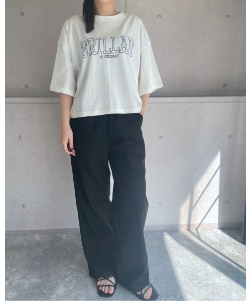 amini（アミニ）の「ワッフルイージーパンツ（その他パンツ・レディース・杢グレー/アイボリー/ブラック・MEDIUM）」の9枚目の写真