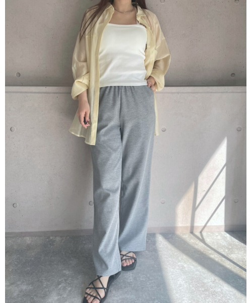 amini（アミニ）の「ワッフルイージーパンツ（その他パンツ・レディース・杢グレー/アイボリー/ブラック・MEDIUM）」の14枚目の写真