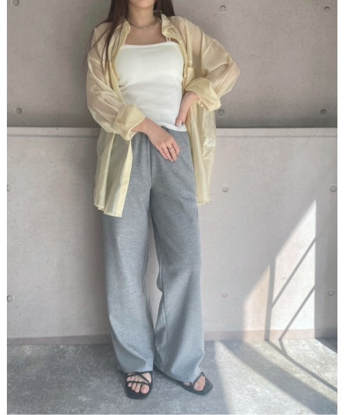 amini（アミニ）の「ワッフルイージーパンツ（その他パンツ・レディース・杢グレー/アイボリー/ブラック・MEDIUM）」の15枚目の写真