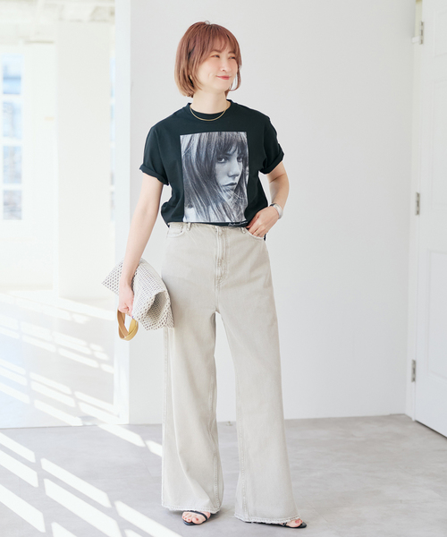 Spick & Span（スピックアンドスパン）の「COUTURE D`ADAM/クチュールドアダム T-Shirt（Tシャツ/カットソー・レディース・ホワイト/ブラック・MEDIUM）」の4枚目の写真