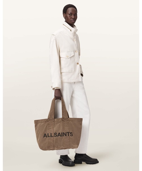 ALLSAINTS(オールセインツ)の「IZZY DENIM TOTE(トートバッグ・レディース・チョコ・ONE SIZE)」の6枚目の写真