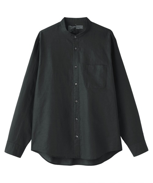 無印良品（ムジルシリョウヒン）の「紳士 ヘンプコットンスタンドカラー長袖シャツ（シャツ/ブラウス・メンズ・ホワイト/グレー系1/サックスブルー系/ブラック/ライトピンク/グレー系/ブルー・S/L/XL/M）」の11枚目の写真