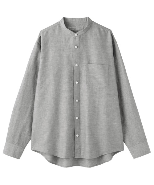 無印良品（ムジルシリョウヒン）の「紳士 ヘンプコットンスタンドカラー長袖シャツ（シャツ/ブラウス・メンズ・ホワイト/グレー系1/サックスブルー系/ブラック/ライトピンク/グレー系/ブルー・S/L/XL/M）」の14枚目の写真