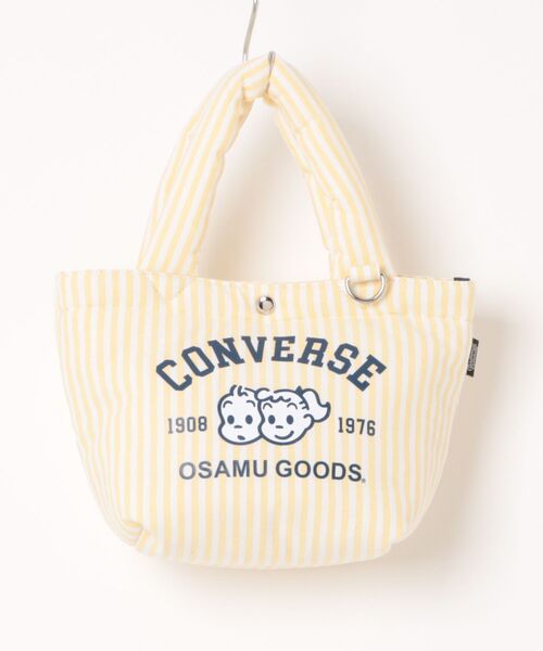 OSAMU GOODS(オサムグッズ)の「CONVERSE/コンバース CV OG STRIPE PUFFING LUNCH TOTE(トートバッグ・レディース・ピンク/グリーン/イエロー/サックスブルー・ONE SIZE)」の9枚目の写真