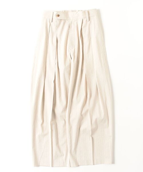 ROBES&CONFECTIONS（ローブスコンフェクションズ）の「Robes & Confections/ローブス&コンフェクションズ/ストレッチリネンコットン　ピンストライプワイドパンツ（その他パンツ・レディース・ブラック/ネイビー/その他3・1/2）」の3枚目の写真