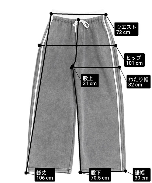 ANAP（アナップ）の「レイヤード見えウォッシュ加工ラインスウェットカーゴパンツ（スウェットパンツ・レディース・ライトグレー・F）」の12枚目の写真