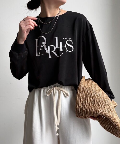 WEB限定】ブラウスロゴロンTEE（Tシャツ/カットソー）｜DouDou 