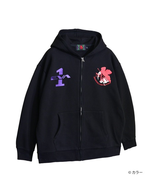 PANDIESTA（パンディエスタ）の「EVANGELION×錦 / ヱヴァンゲリヲン×ニシキ　初号機×火龍パーカー(M2)（パーカー・メンズ・ブラック・XXL/XL/L/M）」の3枚目の写真