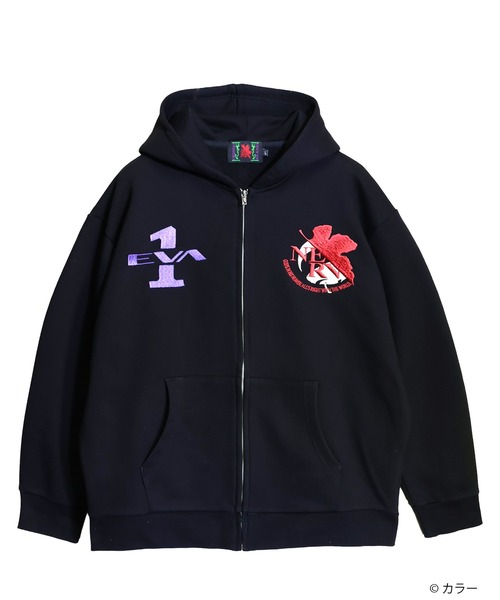 PANDIESTA（パンディエスタ）の「EVANGELION×錦 / ヱヴァンゲリヲン×ニシキ　初号機×火龍パーカー(M2)（パーカー・メンズ・ブラック・XXL/XL/L/M）」の2枚目の写真