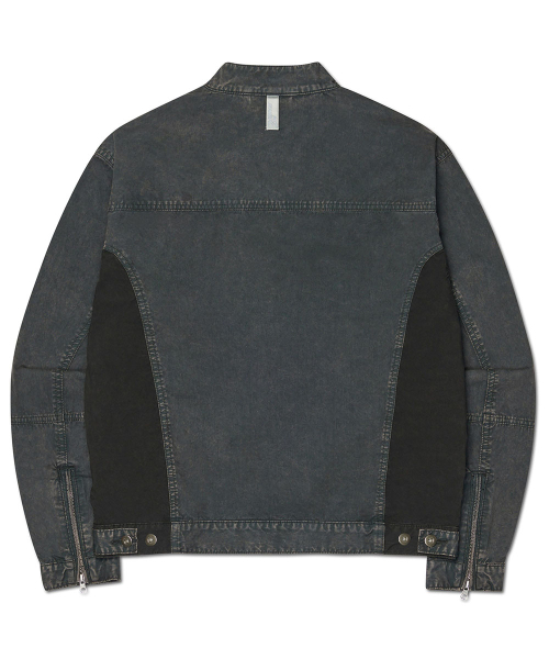 NOMANUAL(NOMANUAL)の「OVERDYED TWO-TONE JACKET - BLACK(デニムジャケット・レディース・その他・LARGE/SMALL/MEDIUM)」の9枚目の写真