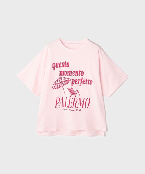 GRACE CLASS（グレースクラス）の「リゾートビーチTシャツ（Tシャツ/カットソー・レディース・ピンク/ホワイト・36）」の10枚目の写真