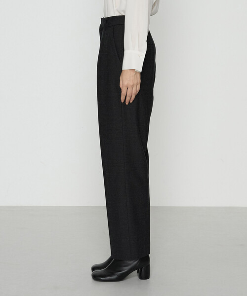 COMME CA(コムサ)の「〔 TALLサイズ 〕 【セットアップ対応】トリアセウールフラノ ワイドパンツ(その他パンツ・レディース・チャコール・15号)」の4枚目の写真