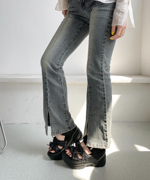 Shoes in Closet(シューズインクローゼット)の「+9.0㎝ 超軽量 厚底 ソフトレザー リボン ギャザー サンダル 5813(サンダル・レディース・ベージュ/ブラック×ブラック/グレー・3L/L/LL/M/S)」の6枚目の写真