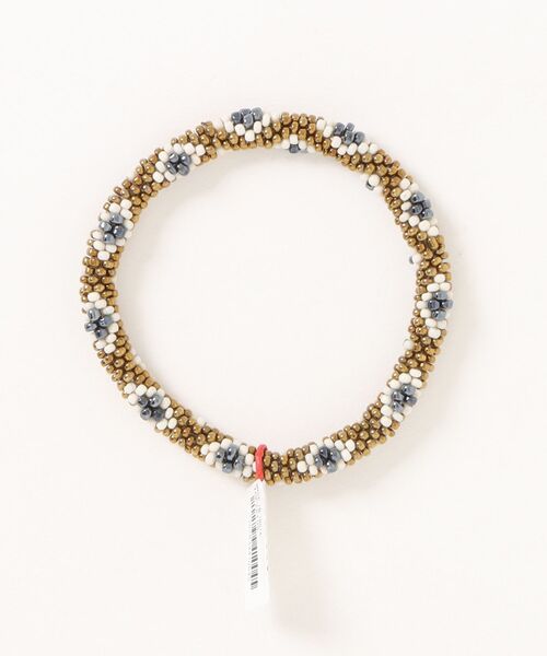 チャイハネ（チャイハネ）の「【チャイハネ】リリアビーズバングル（バングル/リストバンド・レディース・ライトピンク/ライトブルー/ブラック×ホワイト/ブラック×グリーン/ブルー系その他/ミント/レッド系その他/ブロンズ/ターコイズブルー/オレンジ系その他/ブラック系その他/ピンク系その他・FREE）」の12枚目の写真