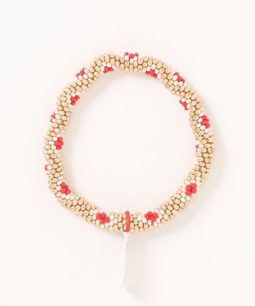 チャイハネ（チャイハネ）の「【チャイハネ】リリアビーズバングル（バングル/リストバンド・レディース・ライトピンク/ライトブルー/ブラック×ホワイト/ブラック×グリーン/ブルー系その他/ミント/レッド系その他/ブロンズ/ターコイズブルー/オレンジ系その他/ブラック系その他/ピンク系その他・FREE）」の10枚目の写真