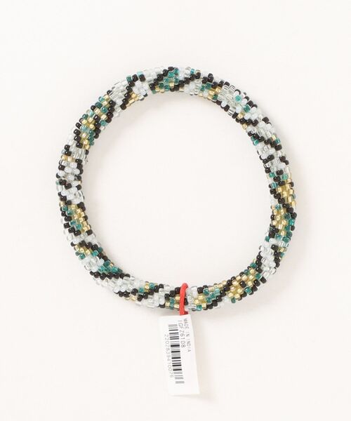 チャイハネ（チャイハネ）の「【チャイハネ】リリアビーズバングル（バングル/リストバンド・レディース・ライトピンク/ライトブルー/ブラック×ホワイト/ブラック×グリーン/ブルー系その他/ミント/レッド系その他/ブロンズ/ターコイズブルー/オレンジ系その他/ブラック系その他/ピンク系その他・FREE）」の3枚目の写真