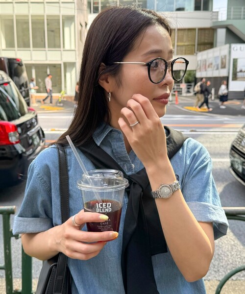 fredy emue（フレディエミュ）の「調光レンズメタルテンプルセルメガネ（メガネ・レディース・ブラウン系その他/ブラック・FREE）」の11枚目の写真