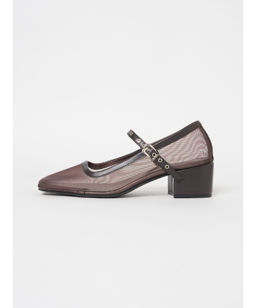 sahara（サハラ）の「Eyelet Strap Sheer Pumps/アイレットストラップシアーパンプス（パンプス・レディース・シルバー/ブラウン/ブラック・S/L/M）」の5枚目の写真