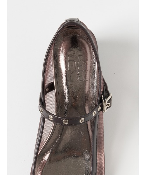 sahara（サハラ）の「Eyelet Strap Sheer Pumps/アイレットストラップシアーパンプス（パンプス・レディース・シルバー/ブラウン/ブラック・S/L/M）」の7枚目の写真
