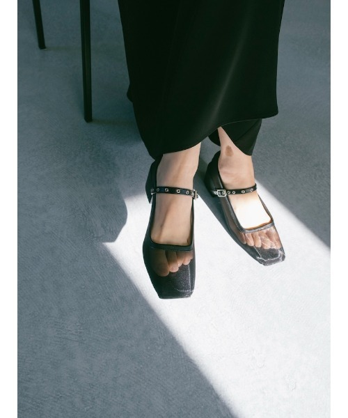 sahara（サハラ）の「Eyelet Strap Sheer Pumps/アイレットストラップシアーパンプス（パンプス・レディース・シルバー/ブラウン/ブラック・S/L/M）」の9枚目の写真