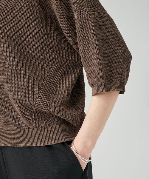 VERMEIL par iena（ヴェルメイユパーイエナ）の「畔ワイドネックオーバープルオーバー（ニット/セーター・レディース・ウッド/ホワイト/ライトイエロー・FREE）」の12枚目の写真