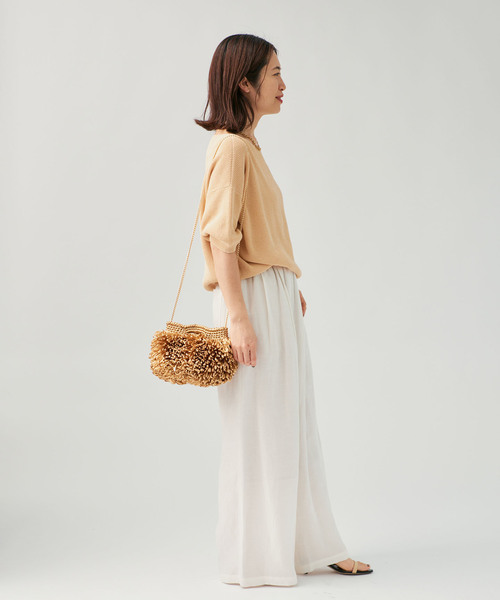 VERMEIL par iena（ヴェルメイユパーイエナ）の「畔ワイドネックオーバープルオーバー（ニット/セーター・レディース・ウッド/ホワイト/ライトイエロー・FREE）」の15枚目の写真