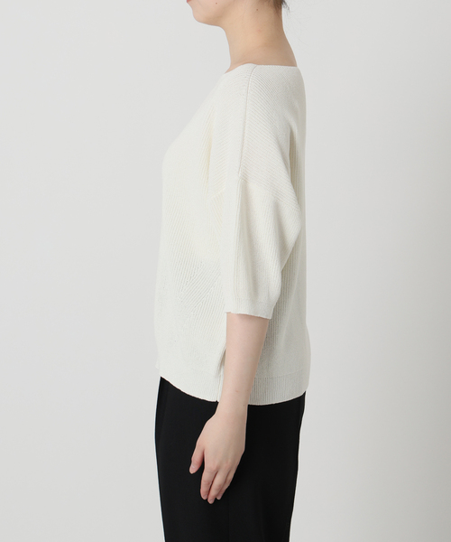 VERMEIL par iena（ヴェルメイユパーイエナ）の「畔ワイドネックオーバープルオーバー（ニット/セーター・レディース・ウッド/ホワイト/ライトイエロー・FREE）」の20枚目の写真