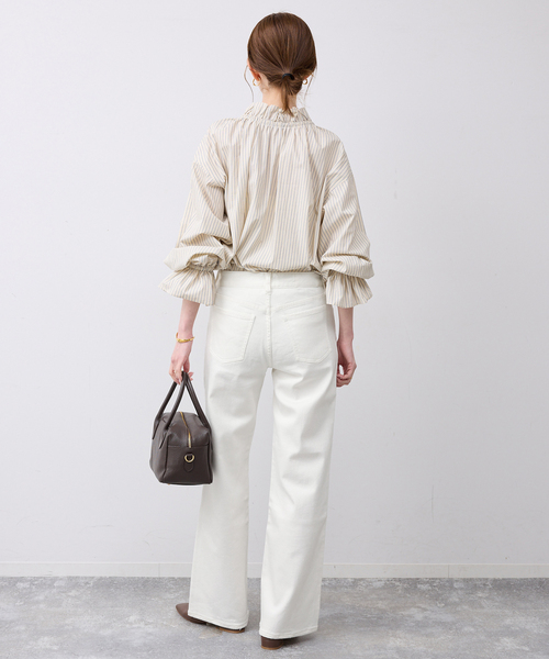 SLOBE IENA(スローブイエナ)の「《追加》HEALTHY DENIM/ヘルシーデニム SLOBE別注 Quiche(デニムパンツ・レディース・ホワイト/ブルー・22cm/25cm/24cm)」の6枚目の写真