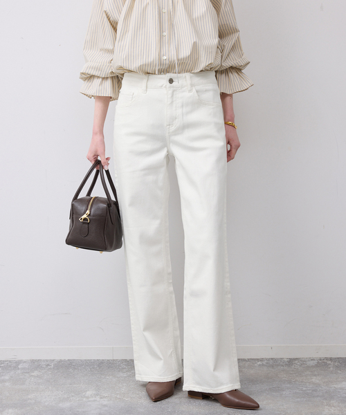 SLOBE IENA(スローブイエナ)の「《追加》HEALTHY DENIM/ヘルシーデニム SLOBE別注 Quiche(デニムパンツ・レディース・ホワイト/ブルー・22cm/25cm/24cm)」の7枚目の写真