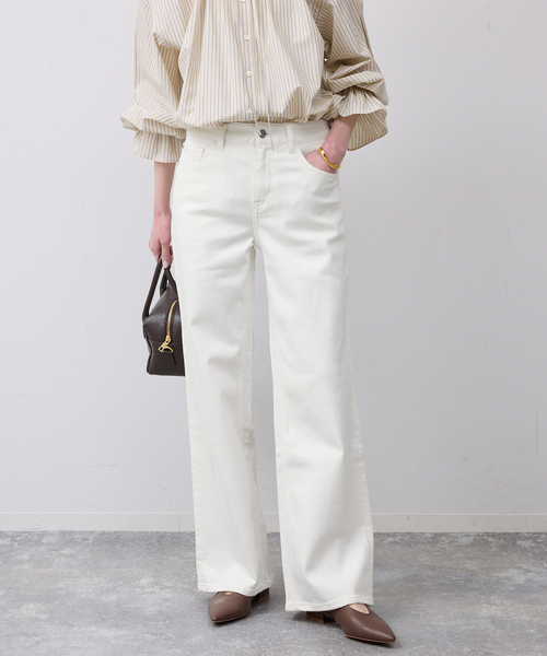 SLOBE IENA(スローブイエナ)の「《追加》HEALTHY DENIM/ヘルシーデニム SLOBE別注 Quiche(デニムパンツ・レディース・ホワイト/ブルー・22cm/25cm/24cm)」の8枚目の写真