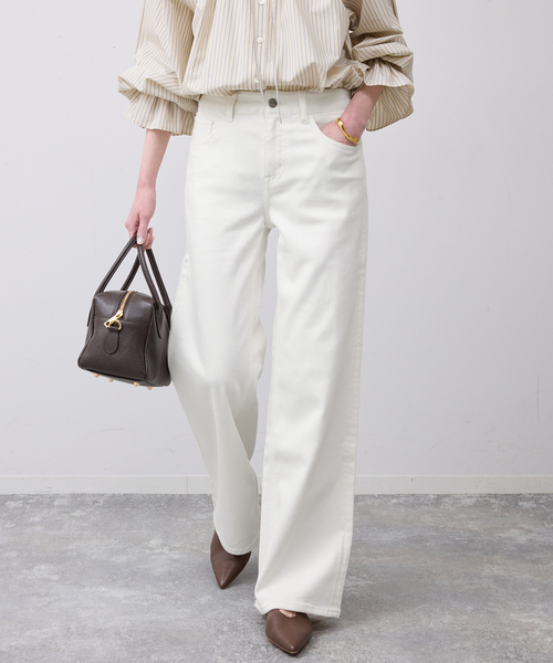 SLOBE IENA(スローブイエナ)の「《追加》HEALTHY DENIM/ヘルシーデニム SLOBE別注 Quiche(デニムパンツ・レディース・ホワイト/ブルー・22cm/25cm/24cm)」の9枚目の写真