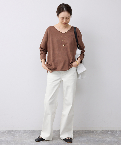 SLOBE IENA(スローブイエナ)の「《追加》HEALTHY DENIM/ヘルシーデニム SLOBE別注 Quiche(デニムパンツ・レディース・ホワイト/ブルー・22cm/25cm/24cm)」の13枚目の写真