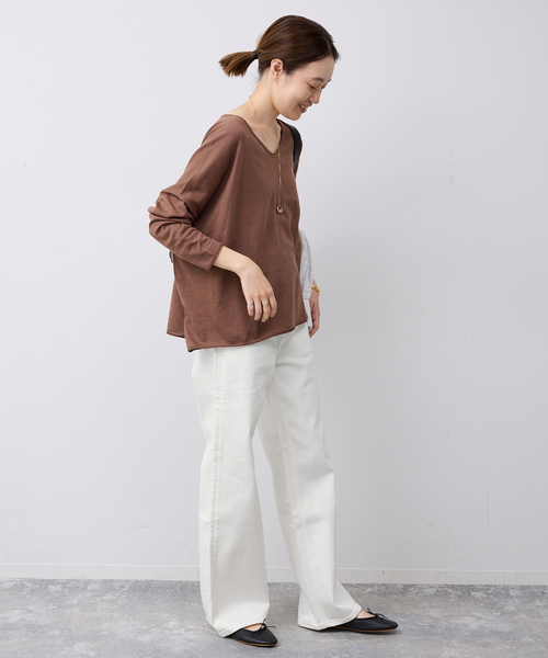 SLOBE IENA(スローブイエナ)の「《追加》HEALTHY DENIM/ヘルシーデニム SLOBE別注 Quiche(デニムパンツ・レディース・ホワイト/ブルー・22cm/25cm/24cm)」の15枚目の写真