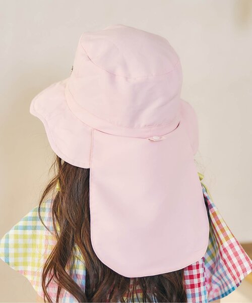 apres les cours（アプレレクール）の「【UVカット/撥水加工/接触冷感】日よけリボン付きスカラップハット（ハット・キッズ・ピンク/インディゴブルー/アイボリー・56/54/52/50/48）」の12枚目の写真