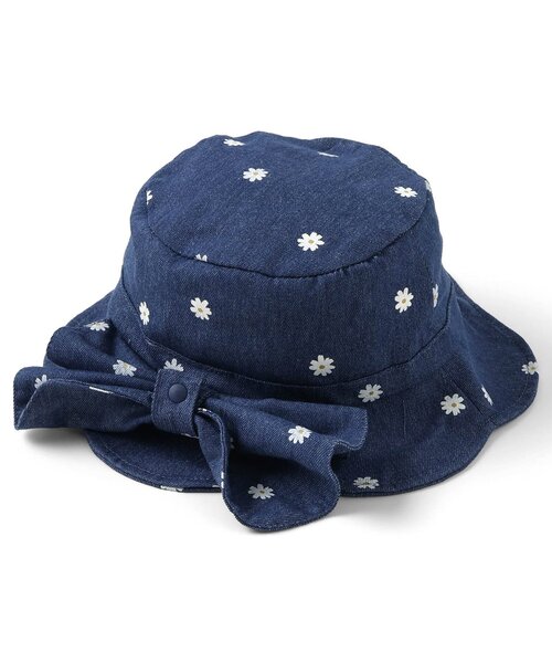 apres les cours（アプレレクール）の「【UVカット/撥水加工/接触冷感】日よけリボン付きスカラップハット（ハット・キッズ・ピンク/インディゴブルー/アイボリー・56/54/52/50/48）」の13枚目の写真