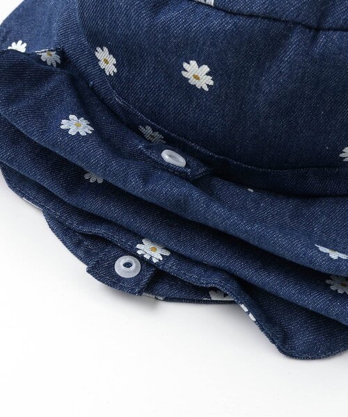 apres les cours（アプレレクール）の「【UVカット/撥水加工/接触冷感】日よけリボン付きスカラップハット（ハット・キッズ・ピンク/インディゴブルー/アイボリー・56/54/52/50/48）」の14枚目の写真