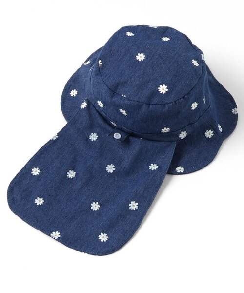 apres les cours（アプレレクール）の「【UVカット/撥水加工/接触冷感】日よけリボン付きスカラップハット（ハット・キッズ・ピンク/インディゴブルー/アイボリー・56/54/52/50/48）」の15枚目の写真