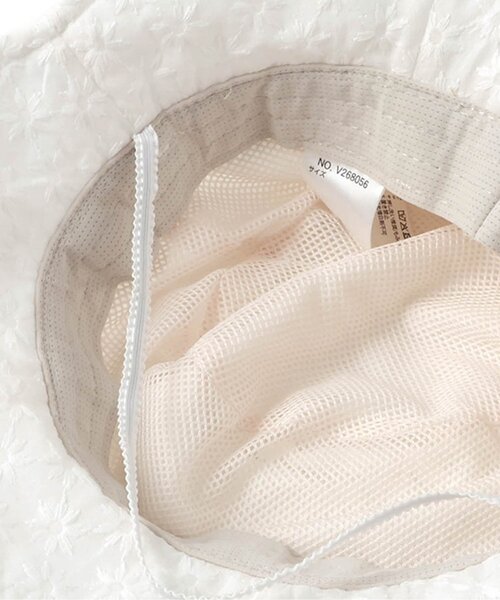 apres les cours（アプレレクール）の「【UVカット/撥水加工/接触冷感】日よけリボン付きスカラップハット（ハット・キッズ・ピンク/インディゴブルー/アイボリー・56/54/52/50/48）」の21枚目の写真