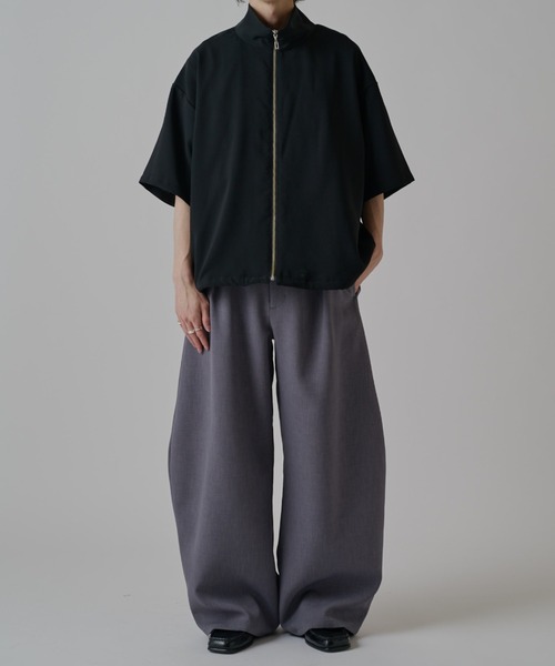 Lui's(ルイス)の「ショートスリーブオーバーZIPシャツ(シャツ/ブラウス・メンズ・ブラック/チャコールグレー/ライトグレー・S/M)」の22枚目の写真